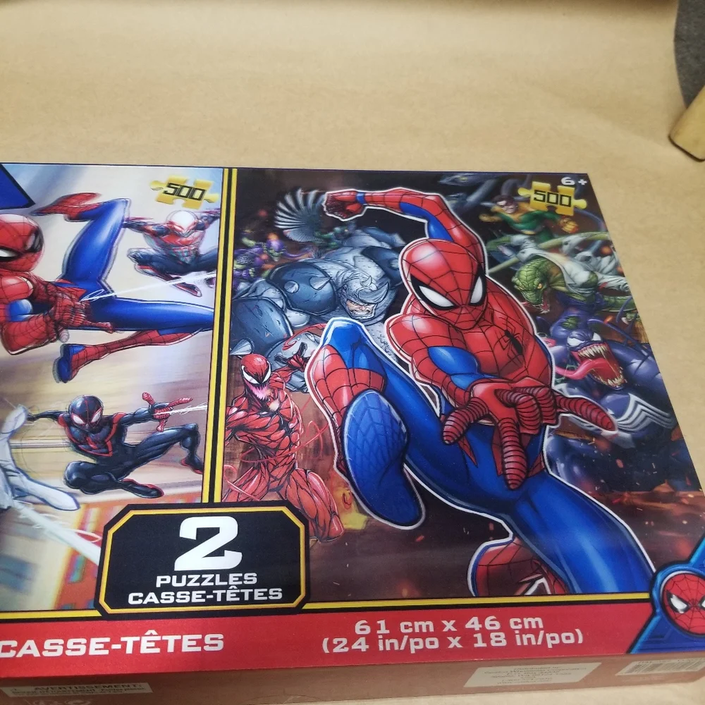 3D puzzle set 2 puzzles in one box 3b Spiderman